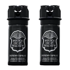 Pepper Spray Police Magnum 2 Pack 2oz Flip Top FOG Defense Security Protection