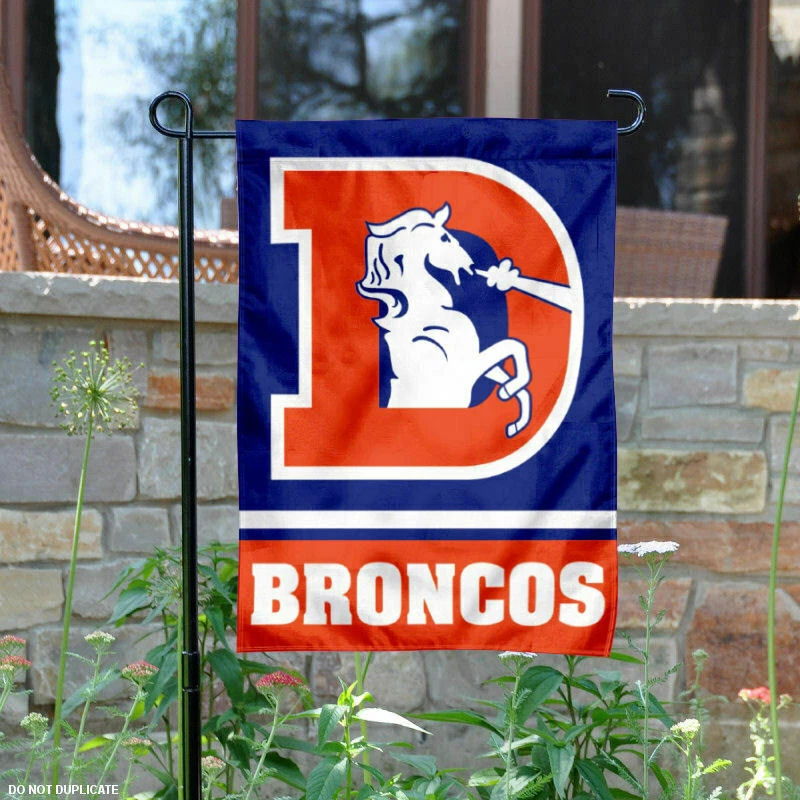 Denver Broncos Throwback Garden Flag Outdoor Window Yard Banner New