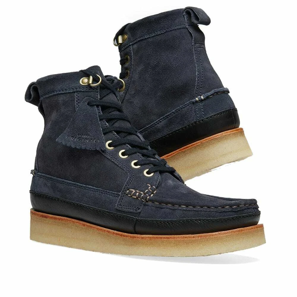 Clarks Originals Mens ** Wallabee Wallace Mid - Dark Blue Suede ** UK 7,8,9,10 G