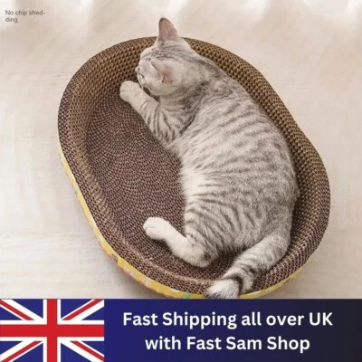 Cat Scratcher Bowl Creative Bowl Shape Cardboard Cat Scratching Lounge Bed UK