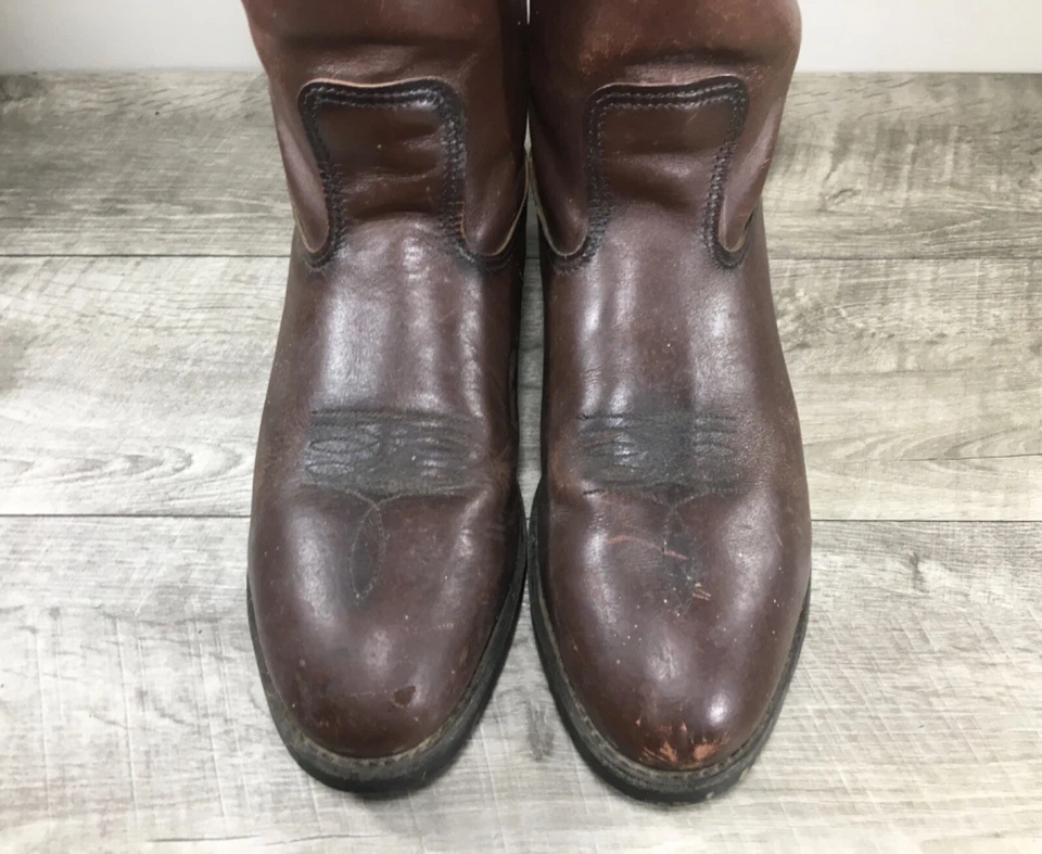 Botas de cuero Red Wing punta de acero para motociclista occidental 12 Foto 4 de 4