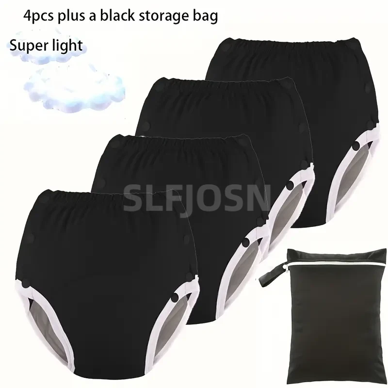 5 Pack Washable & Reusable Adult Cloth Diapers High Absorbency Leak Protection
Opens in a new window