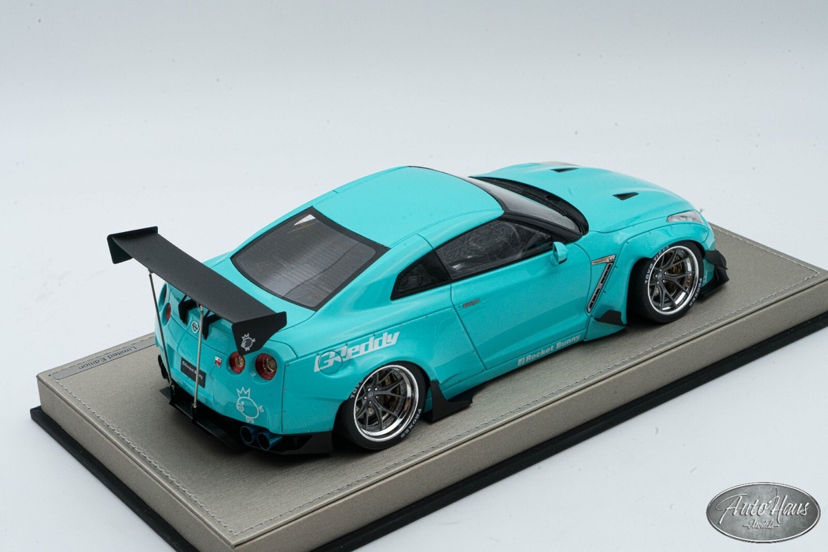 1/18 MAKE UP Rocket Bunny Nissan GT-R R35 Blue 🤝ALSO OPEN FOR