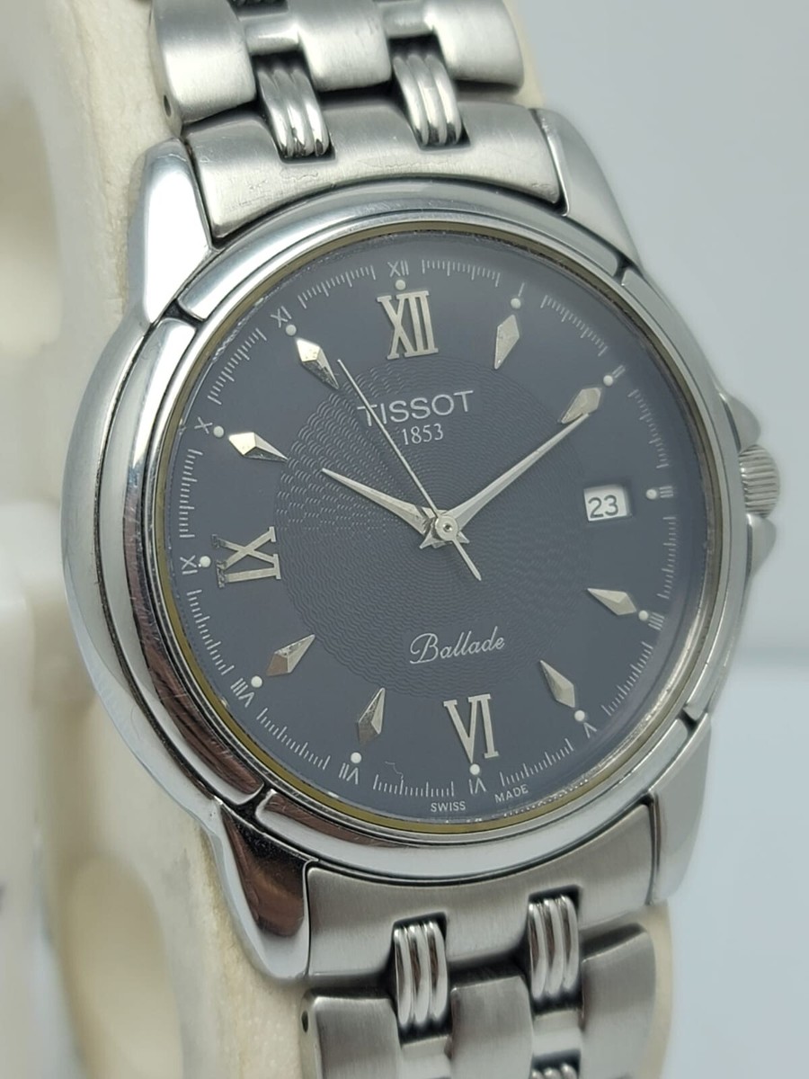 TISSOT BALLADE 2039G QUARTZ BLUE DIAL VINTAGE MEN'S WATCH | eBay
