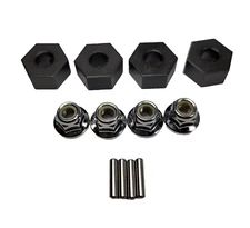 Fits Traxxas T-Maxx 2.5 14mm Steel Wheel Hexes / Hex + Nuts And Pins 3.3 E-MAXX