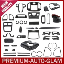 Carbon Fiber Interior Steering Wheel Cover Trim Overlays For Chrysler 300 11-14