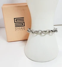 Sioro Jewelry 18K Gold Plated Link Sterling Silver Bracelet