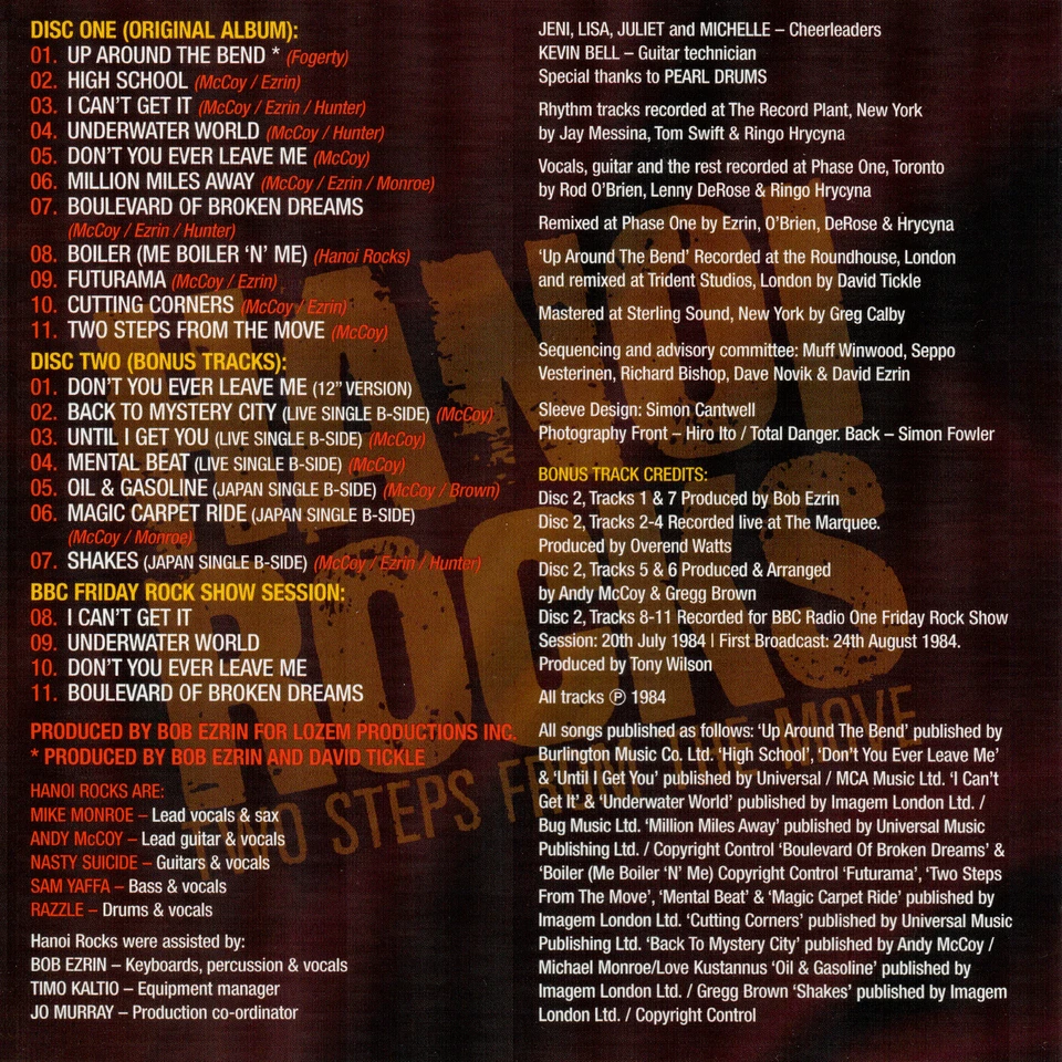 Hanoi Rocks ~ Two Steps From The Move (1984) 2CD 2015 Rock Candy Records ••NEW•• - Image 3 of 4