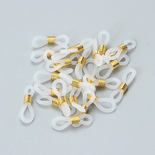 20 x Eye Glasses Spectacle Chain Strap Holder Rubber Loop Ends 21mm - Picture 3 of 12