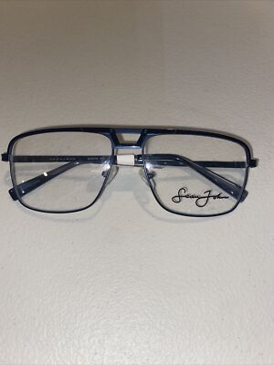 Sean John SJO 5116 414 Matte Navy Shiny Gun Eyeglass Frames 59 16 145 (A7-5116)