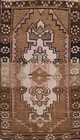 Vintage Geometric Anatolian Oriental Accent Rug Turkish Handmade Carpet 1x2