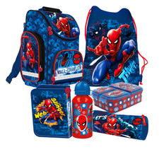 Spiderman 6 tl. Set SCHULRANZEN Ranzen Federmappe Tornister TASCHE Marvel Spider