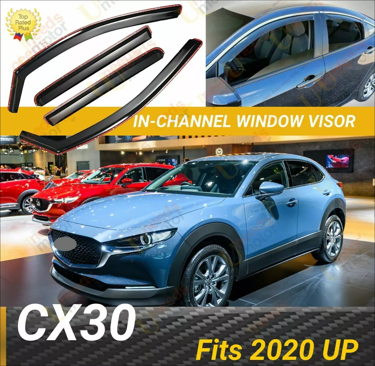 Fits 2020 2024 Mazda CX 30 In Channel Vent Window Visors Rain