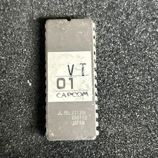 Original Commando Capcom VT 01 EPROM Chip arcade Video game  Part F1-39