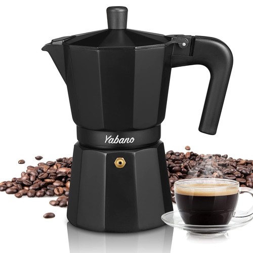 Yabano Stovetop Espresso Maker 6 Cups Moka Coffee Pot Italian Espresso for Ga...