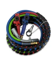 15ft 3 in 1 ABS & Air Line Hose Wrap with glad hands and handle grip 7 Way Elec
