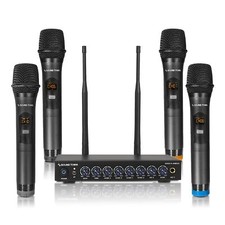Sound Town 200 Channels Wireless Microphone Karaoke Mixer System, with 4 Meta...