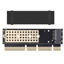 NVME Adapter with Heat Sink fo M.2 NVME M-Key SSD to PCIE 3.0 X16 Expansion Card