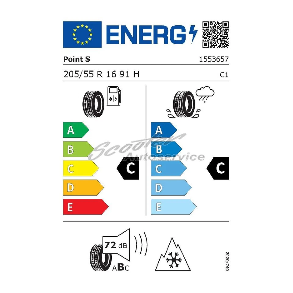 Winter-Reifen 205/55R16 91H Point S Winter-S 3PMSF | 68500 - Bild 2 von 4