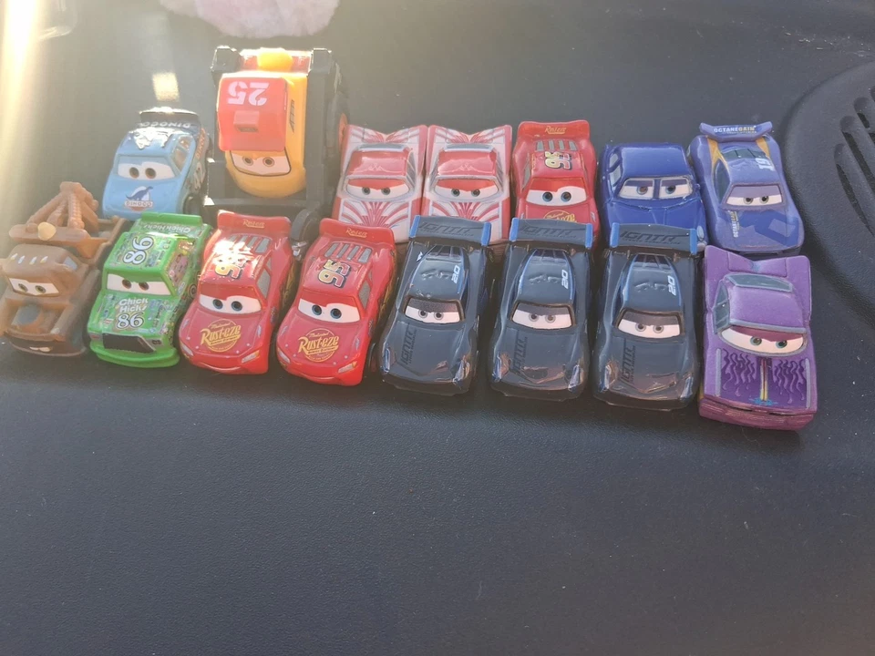 Disney Pixar CARS Metal Mini Racers Lot of 15X Cars Nice Condition Some Dupes - Image 3 of 4