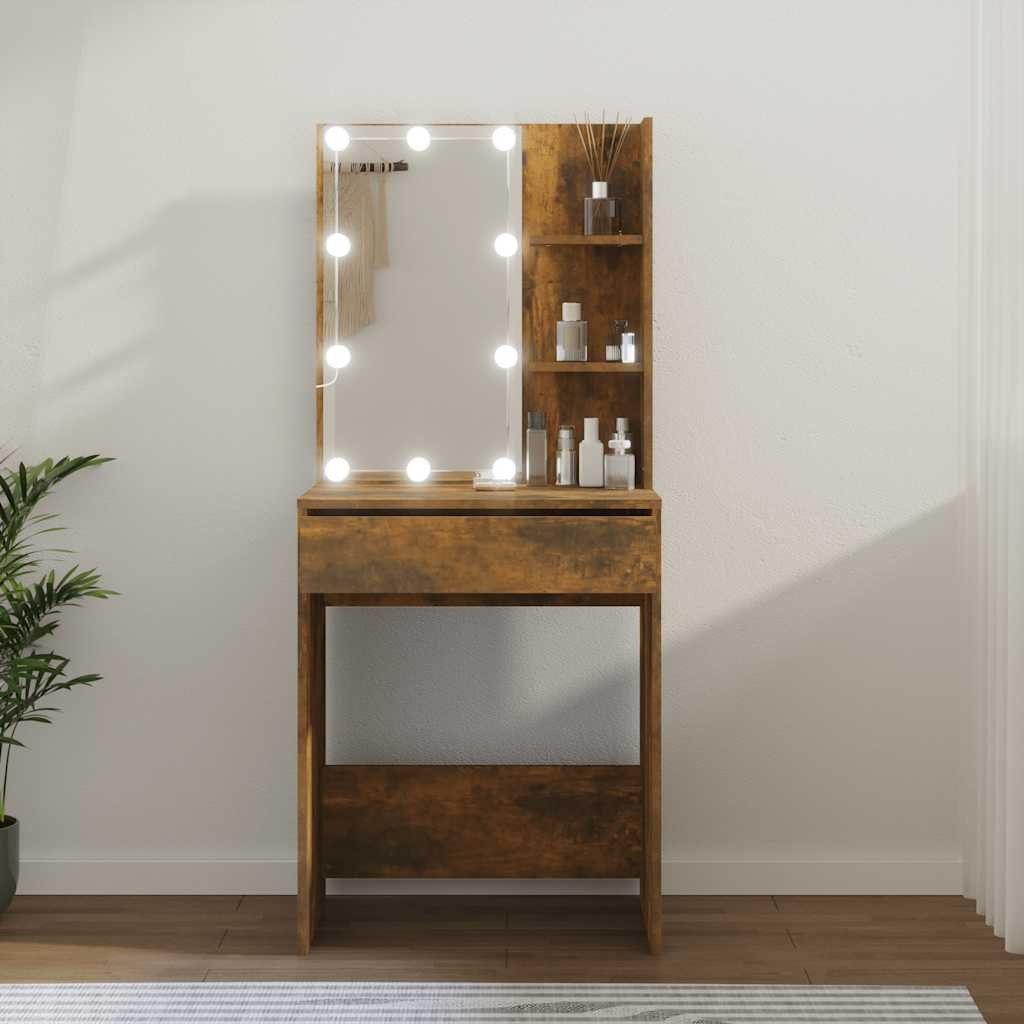 Toeletta con Luci a LED Tavolo da Trucco 60x40x140 cm Colori Diversi vidaXL foto 3