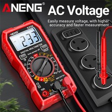 LCD Digital Multimeter Voltmeter Ammeter Ohmmeter Volt AC DC Tester Leads Meter