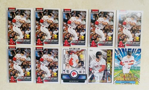 2026 Topps Series 1 Baseball Boston Red Sox Roman Anthony 10 Card Rookie Lot 🔥