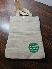 Whole Foods Market Mini 9"x7" Shopping Carrying Canvas Tote Gift Bag Children's