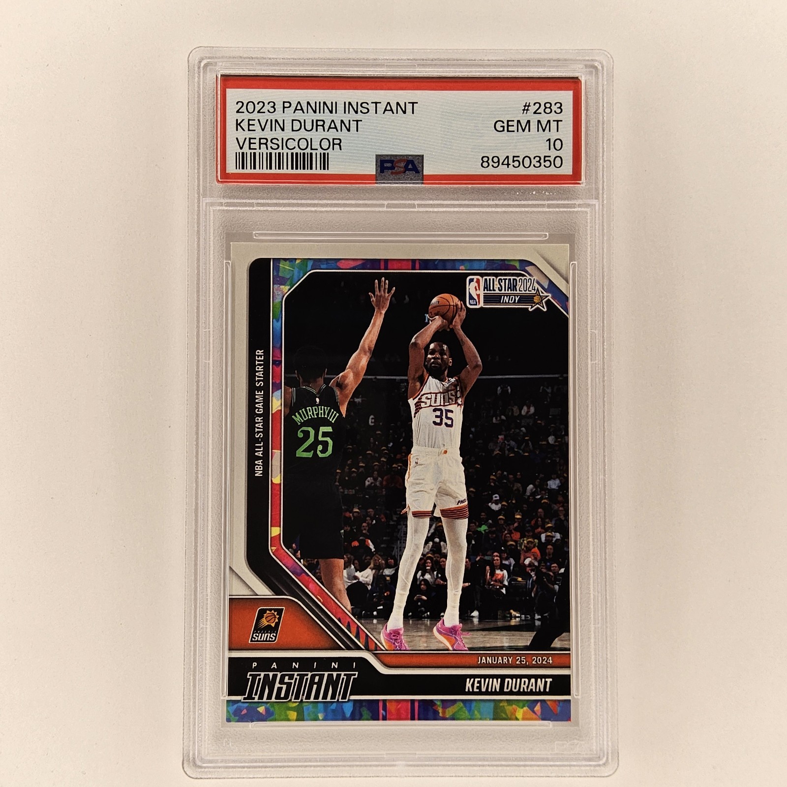 2023-24 Panini Instant Kevin Durant Versicolor /5 PSA 10 All-Star view 3