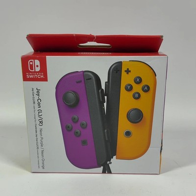 New Nintendo Switch Joy-Cons Pair Controller 112652D Neon Purple/Neon Orange
