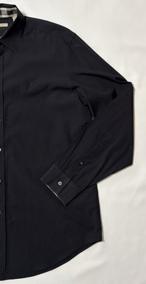 BURBERRY Shirt Large Classic Black L | eBay