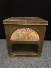 Vintage Sunshine Biscuits General Store Countertop Display Tin Box Glass Window