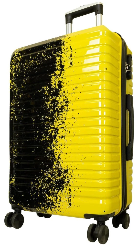 Hartschalen Trolley Zwei-Farb-Print Sierra Gelb-Schwarz Einzeln Set Gr. M,L,XL - Bild 4 von 4