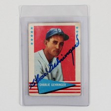 1961 Fleer All Time Greats Charlie Gehringer Signed Card #32 - COA JSA