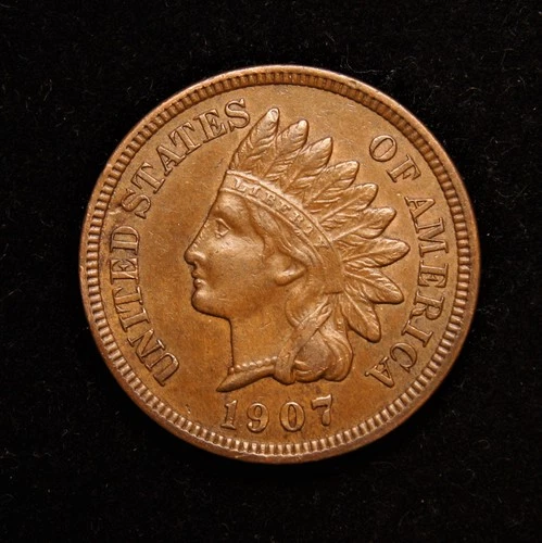 1907 Indian Head Cent  AU
