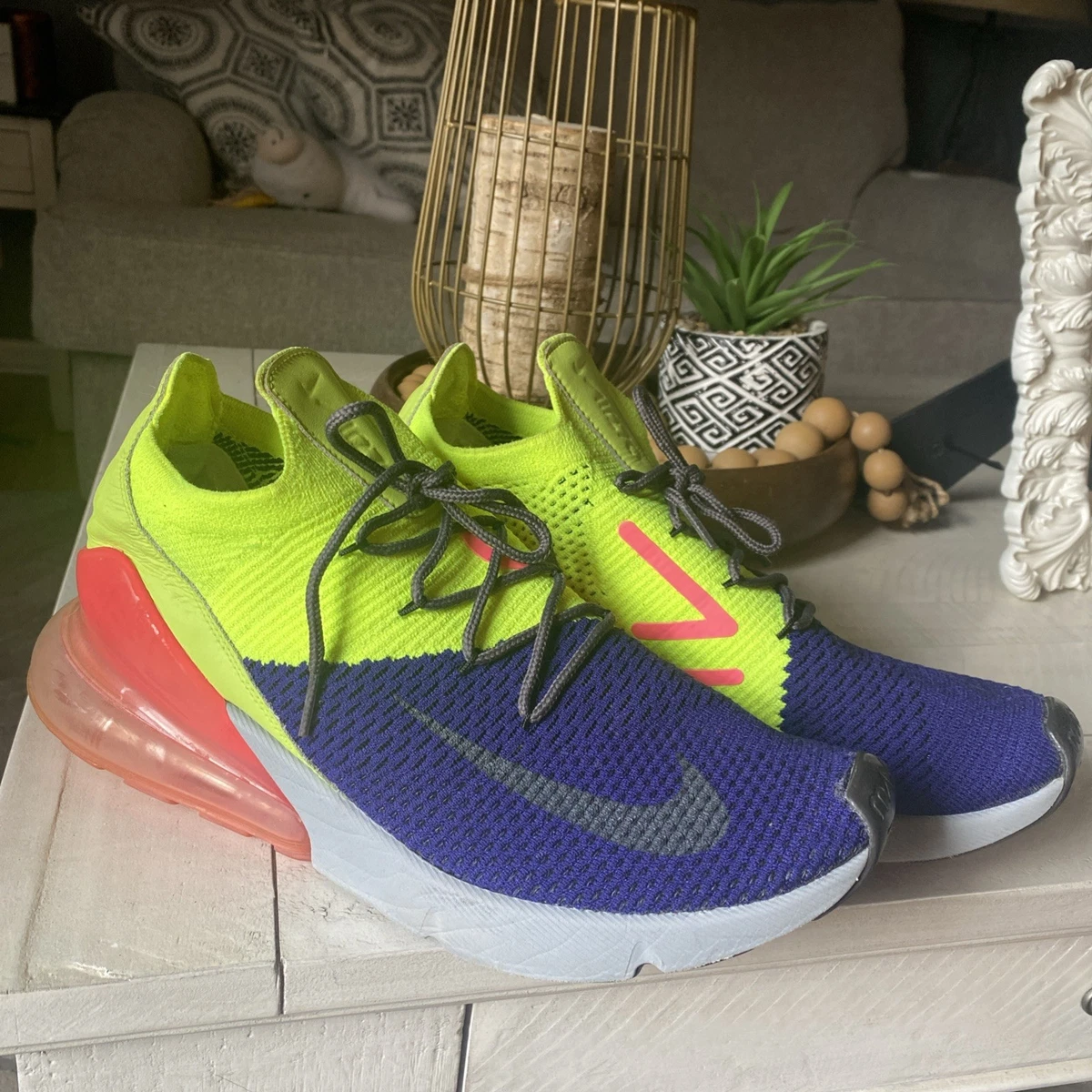 Nike Air VaporMax Flyknit 2 “Racer Blue / Hot Punch” Sneakers Nike Air Max 270 Flyknit Multi-Color | eBay main image 4