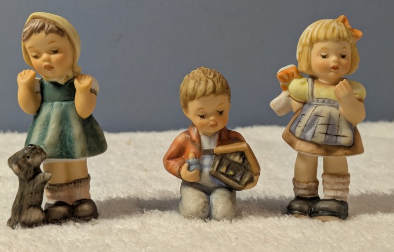 Vintage Goebel Berta Hummel Figures Lot of 3 Germany Boy Girls