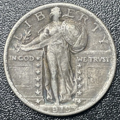 1919-P Standing Liberty Quarter 25c AU About Uncirculated Better Date