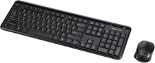 2.4Ghz Wireless Keyboard and Mouse Combo Set, Quiet and Compact US Layout, Plug