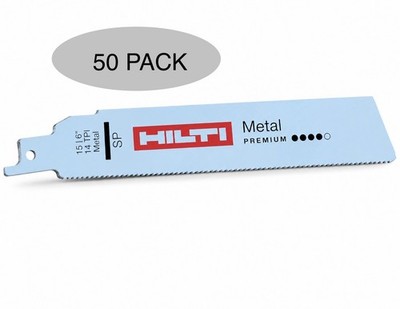 50 Pack HILTI 6'' Reciprocating Saw Blades 14 TPI 1.8 MM For Thick Metal Cutting