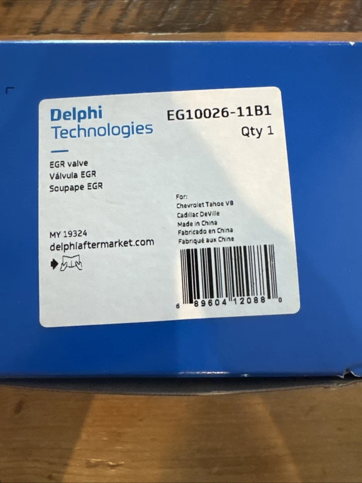 EG10026 Delphi EGR Valve for Chevy Tahoe V8 Cadillac De Ville New In Box - Image 4 of 4