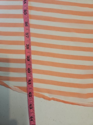 Ya Los Angeles Women's Dress Medium M Peach Striped Silk Lined - Picture 10 of 11
