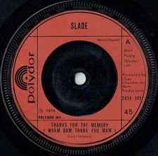 Slade - Thanks For The Memory Wham Bam Thank You Mam - Used Vinyl R - Y8100z