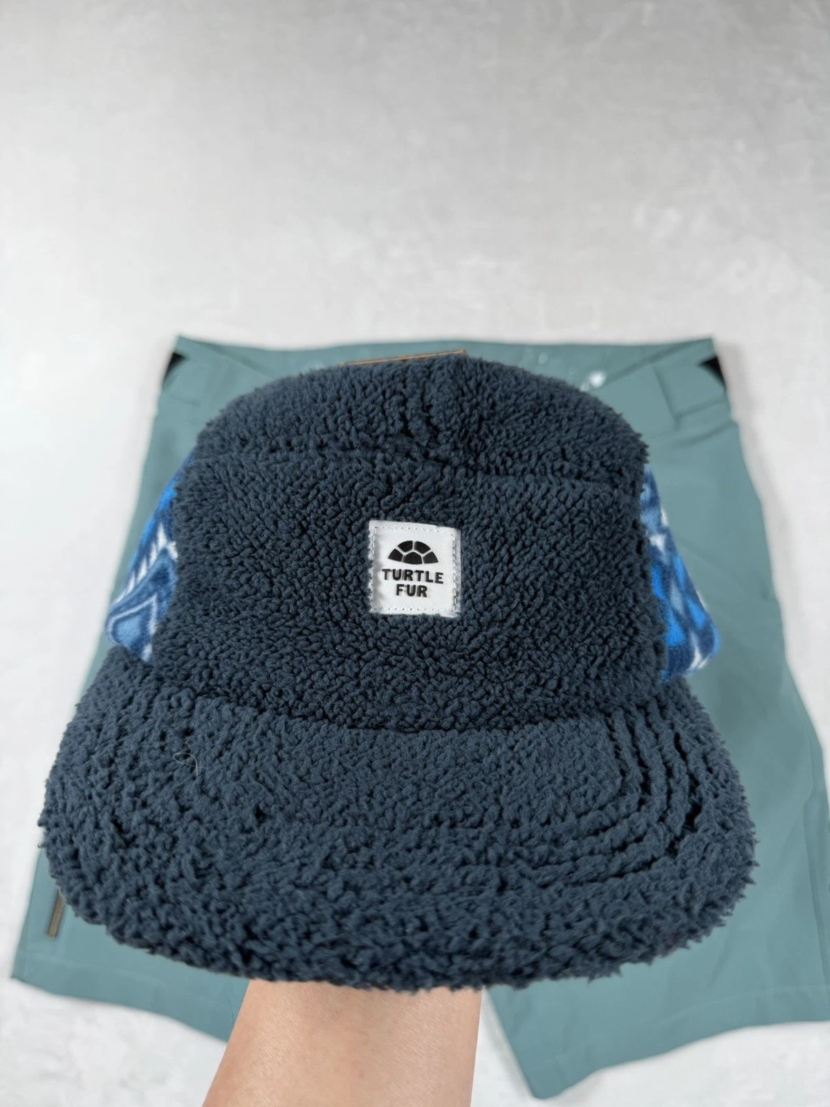 Turtle Fur Classic Fleece Art 5 Panel Mesa Sky Polyester Cap Hat - NWT Blue