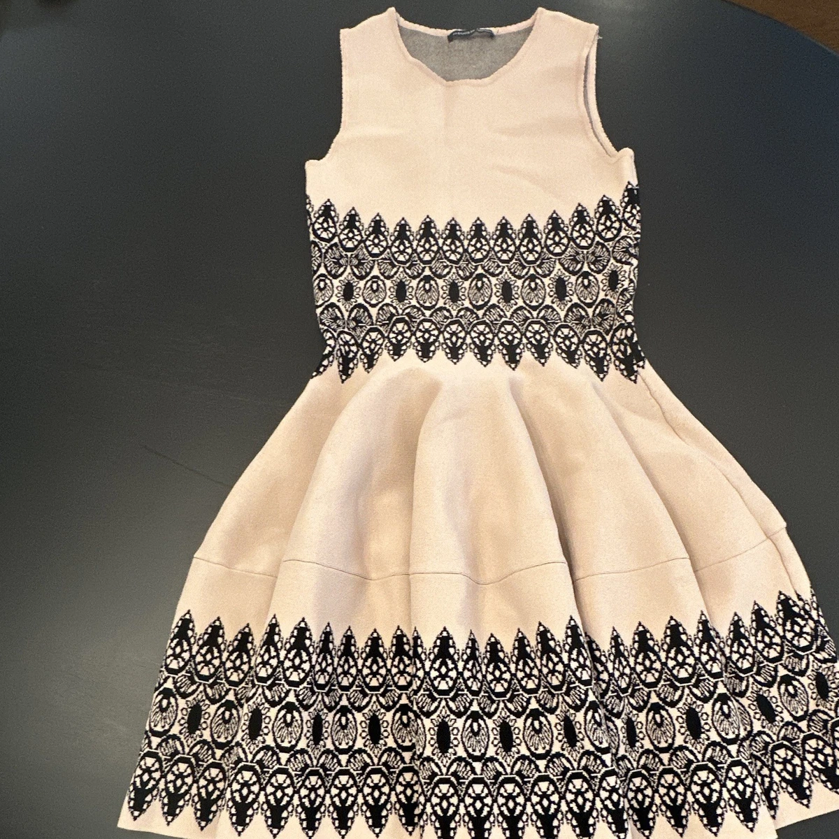 alexander mcqueen black white dress Alexander McQueen Peacock Dress
