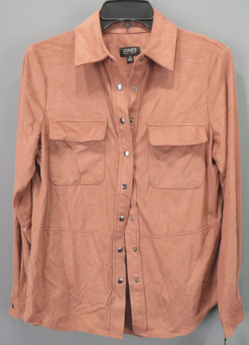 Jones New York Suede Utility Top MSRP $89 Size S # 4B 484 Jones New York Suede Utility Top MSRP $89 Size S # 4B 484