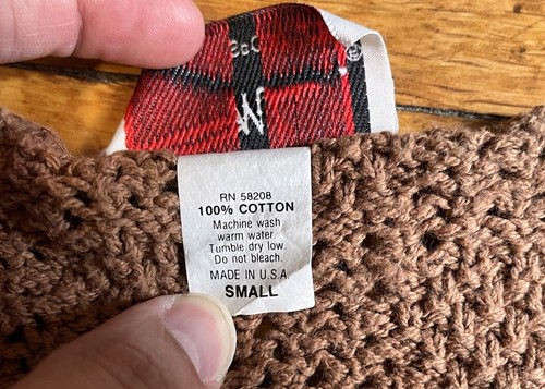 VINTAGE SML Sport Crochet Sweater Vest Women’s Small Brown - Picture 5 of 11