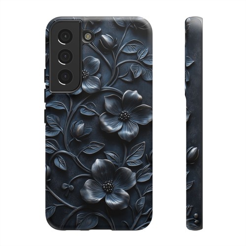Black Floral Embossed Vines - Phone Case for iPhone, Galaxy, Pixel - 第 252/281 張圖片