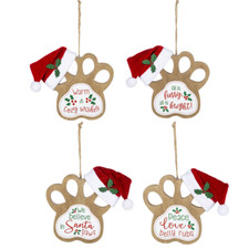 Paw Print Ornaments