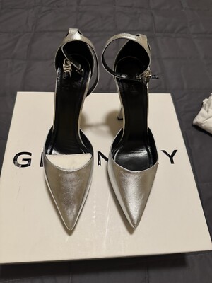 Givenchy Heels Silver W Givenchy Lock Size 38.5